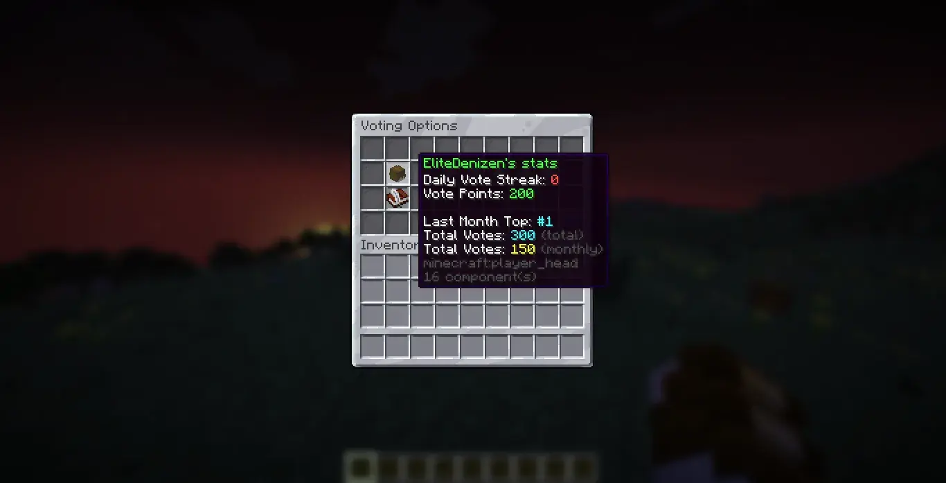 Elite's Voting Menu - DeluxeMenus Config Configs GUI screenshot 1