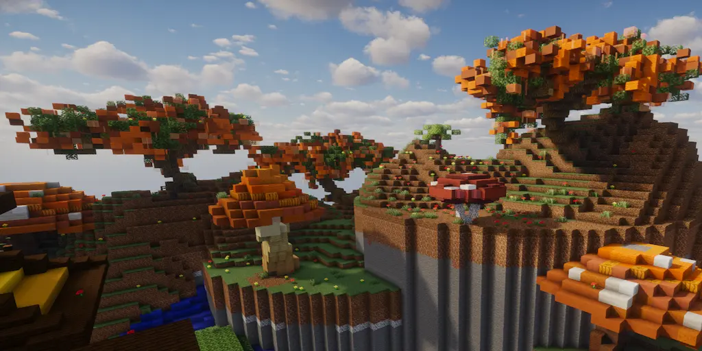 Amberfall | Autumn Minecraft Lobby Builds Spawn screenshot 6