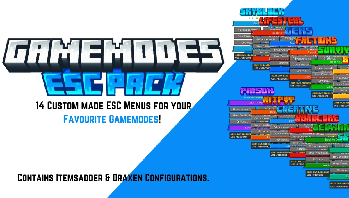 Gamemodes ESC Menu Pack | Oraxen & IA