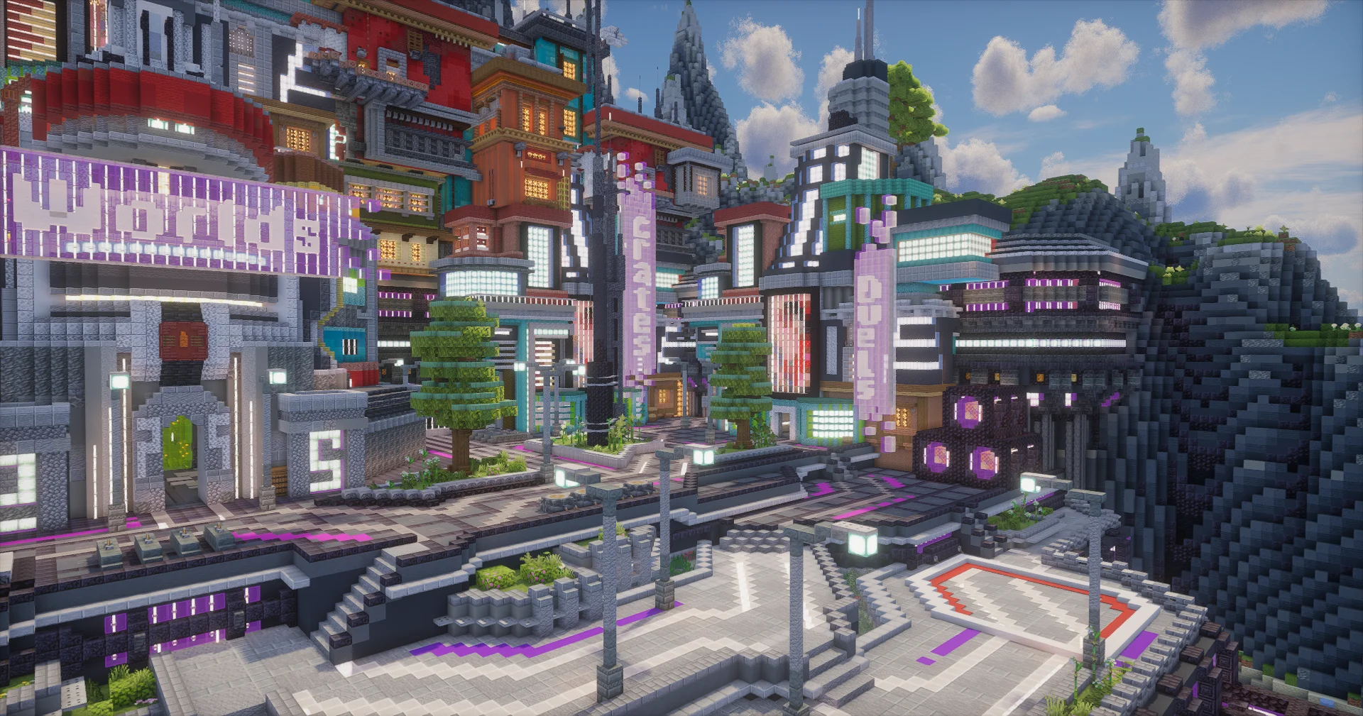DonutSMP Style Spawn - Quantum City Builds Spawn screenshot 5