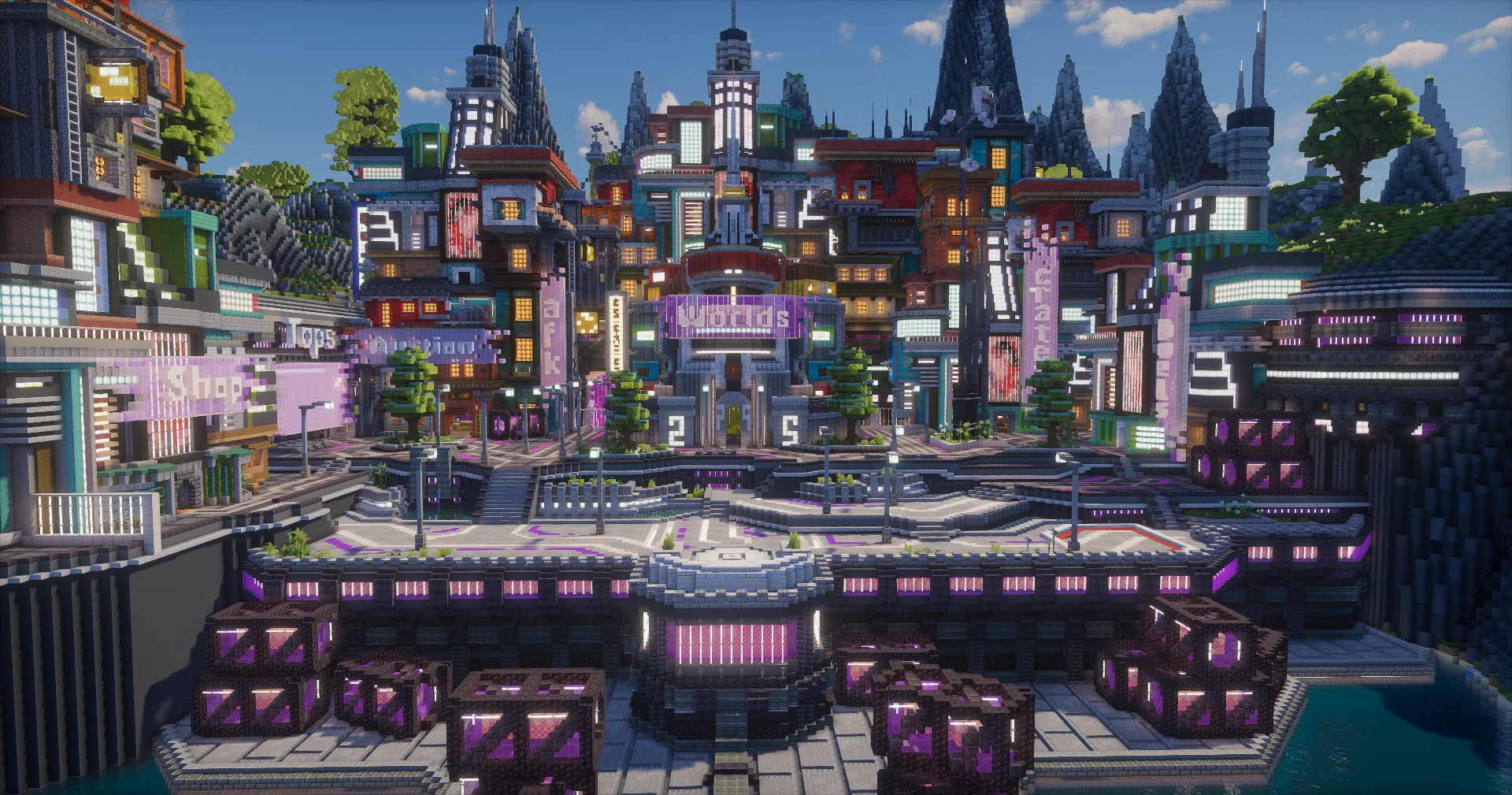 DonutSMP Style Spawn - Quantum City Builds Spawn screenshot 1