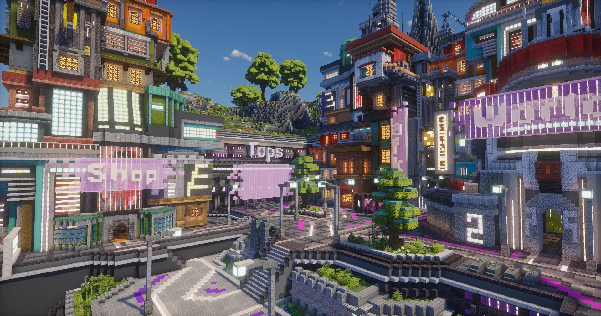 DonutSMP Style Spawn - Quantum City Builds Spawn screenshot 4