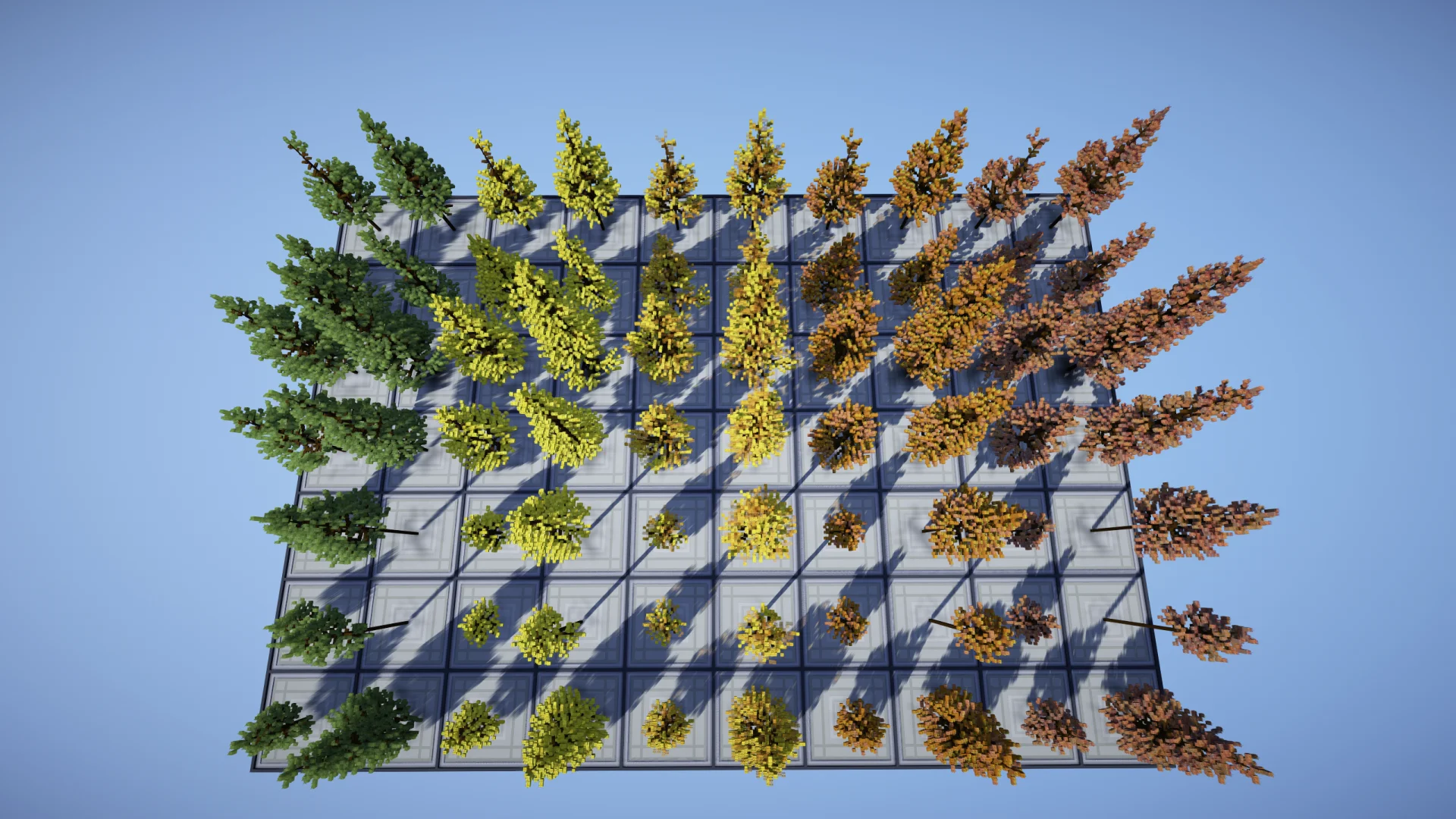 DustyBuilds | Autumn Pine Trees | Asset Builds Pack screenshot 1