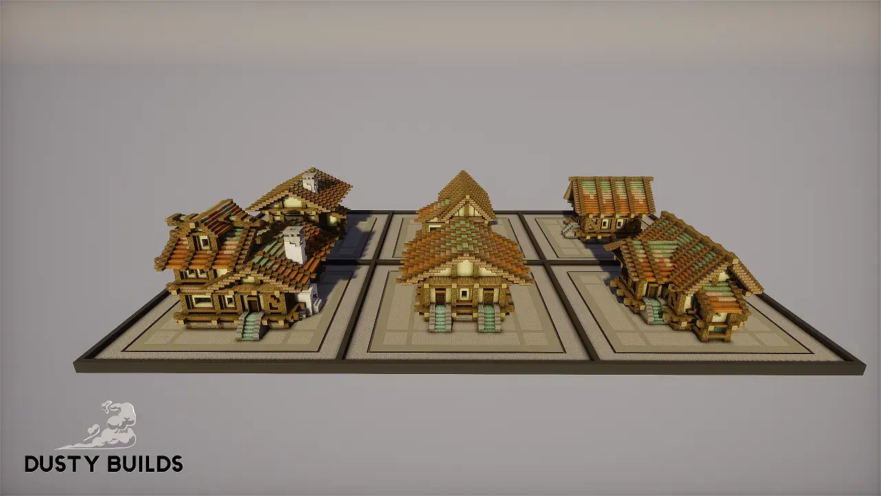 DustyBuilds | Orange&Green Houses | Pack