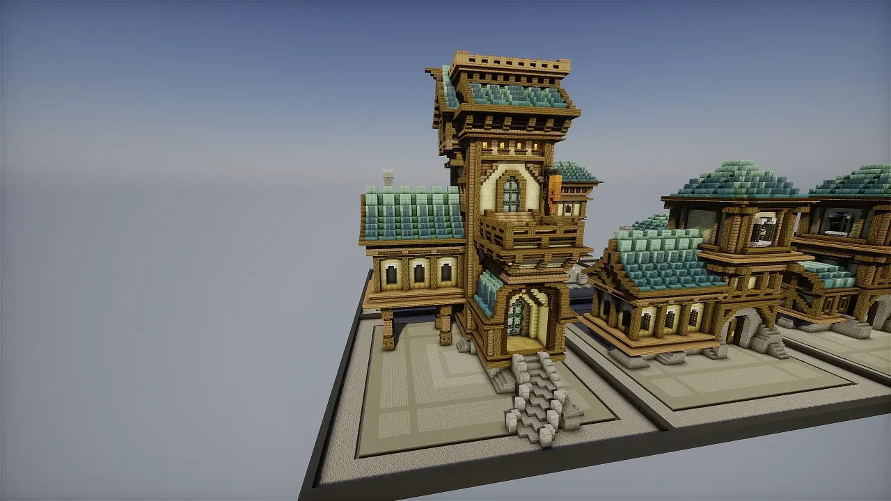 DustyBuilds | Blue Magical Houses | Pack Builds Asset screenshot 6