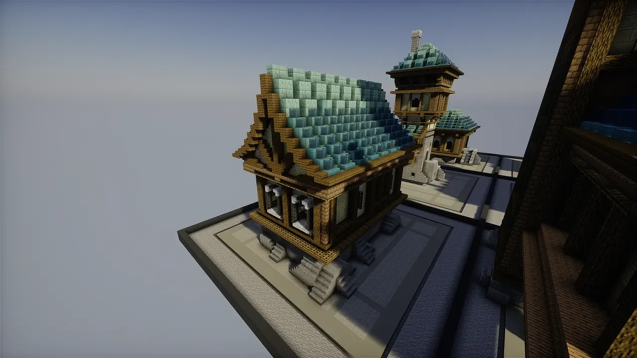DustyBuilds | Blue Magical Houses | Pack Builds Asset screenshot 1