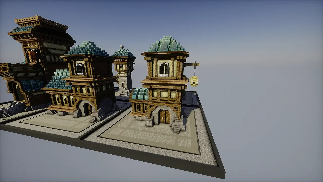 DustyBuilds | Blue Magical Houses | Pack Builds Asset screenshot 4
