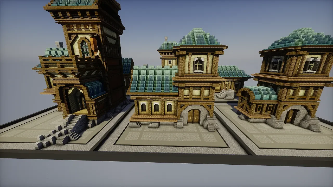 DustyBuilds | Blue Magical Houses | Pack Builds Asset screenshot 5