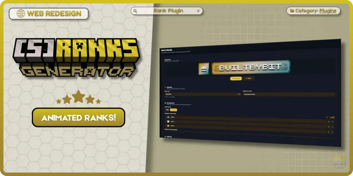 Sam's Ranks | Generator - WEB REDESIGN