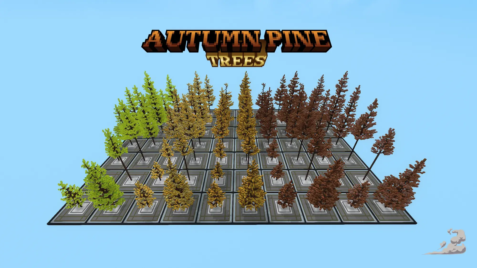 DustyBuilds | Autumn Pine Trees | Asset 