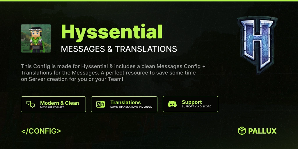 Hyssentials Messages Config
