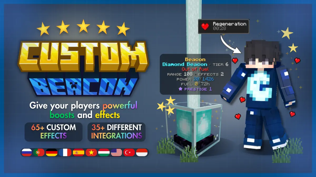 CustomBeacon | 65+ Effects | 35+ Hook