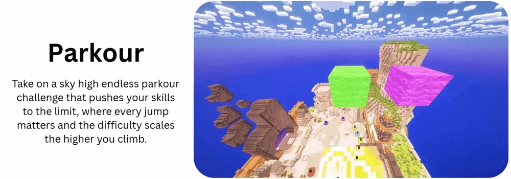 A fully configured and optimized lobby setup including custom GUIs, NPCs, server selectors, pl...gif