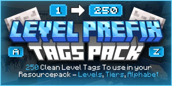 Level Prefix Tags Pack | 250x + Alphabet