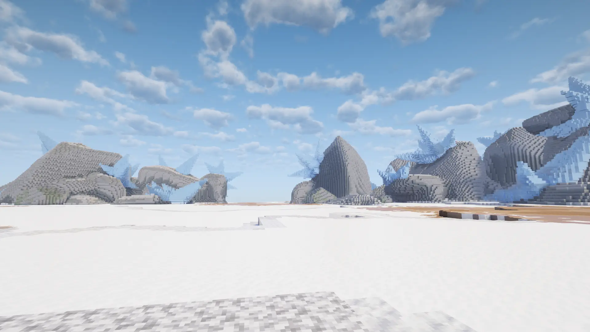 Snowy PvP Map | 500x500 Builds Arena screenshot 1