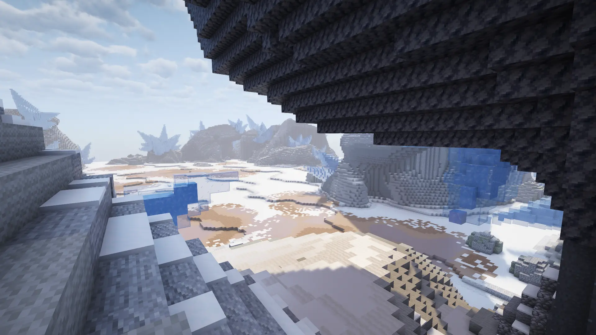 Snowy PvP Map | 500x500 Builds Arena screenshot 4