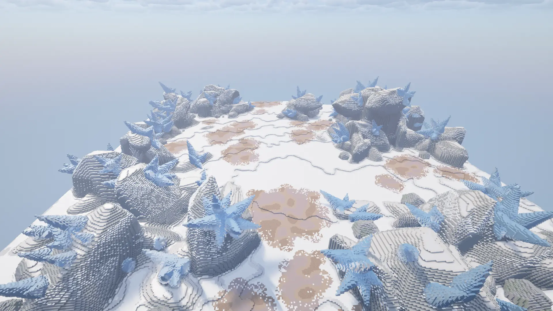 Snowy PvP Map | 500x500 Builds Arena screenshot 5