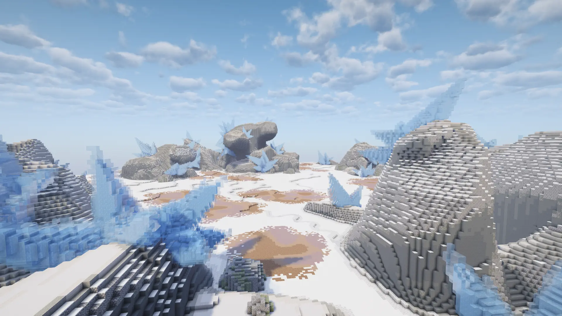 Snowy PvP Map | 500x500 Builds Arena screenshot 6