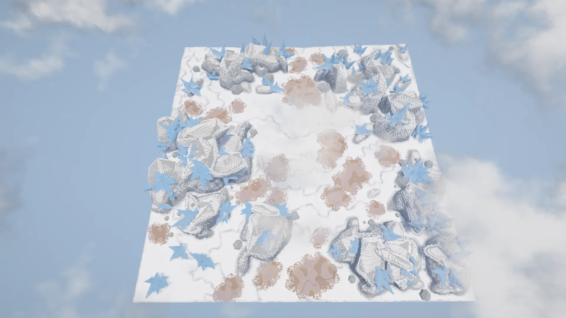Snowy PvP Map | 500x500 Builds Arena screenshot 7