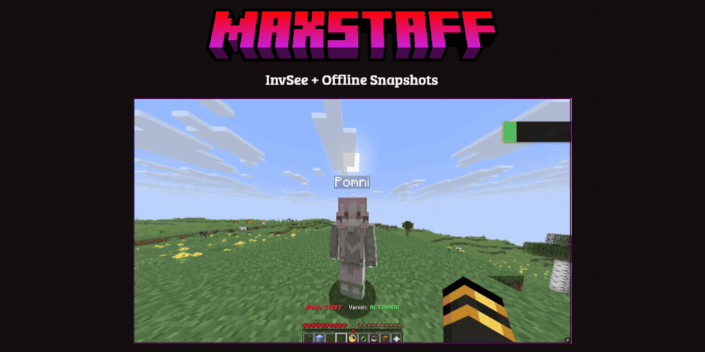 MaxStaff Plugins GUI screenshot 1