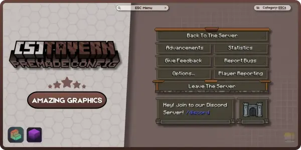 Tavern Config | ESC Menu