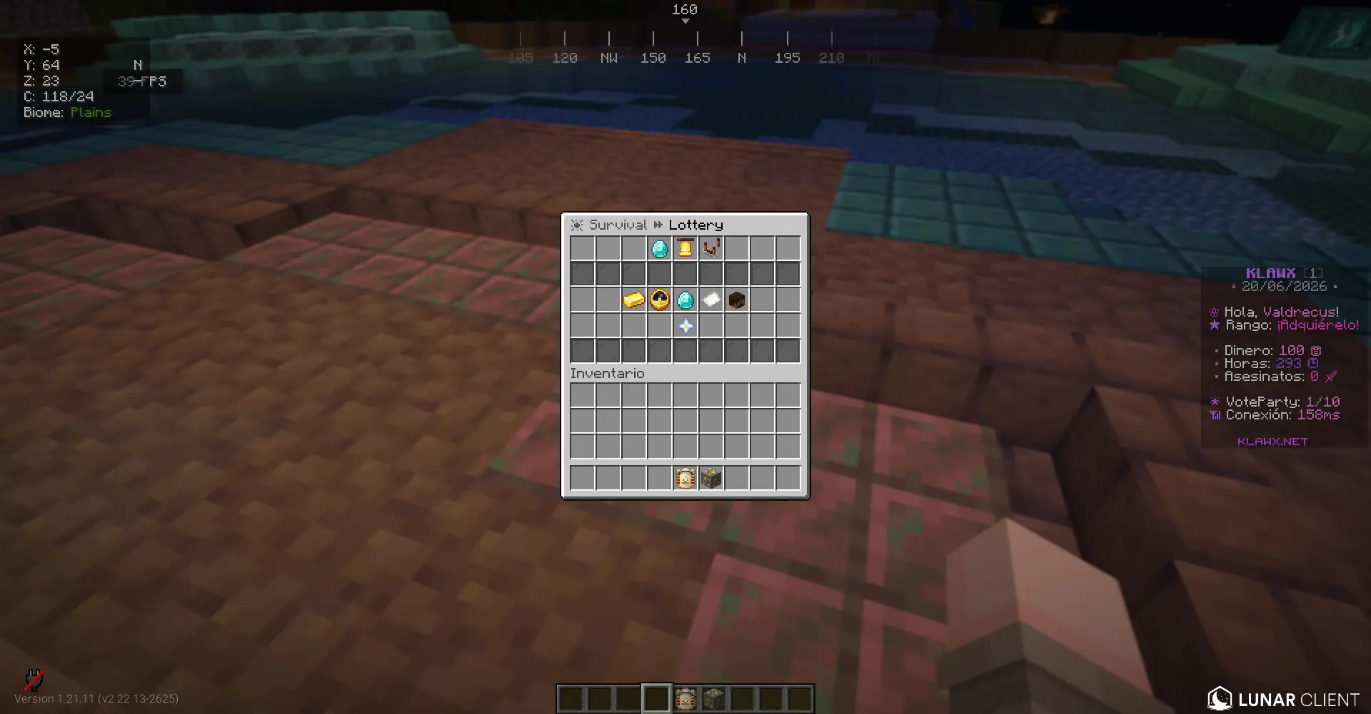 ES | EN Lottery Configuration Configs Menu screenshot 1
