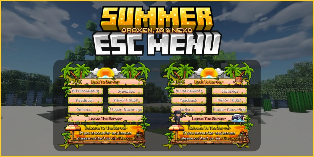 Summer ESC Menu | Oraxen, IA & Nexo