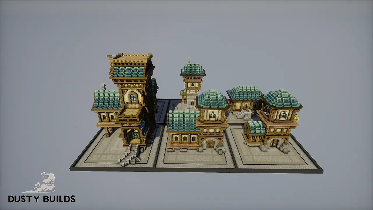 DustyBuilds | Blue Magical Houses | Pack 