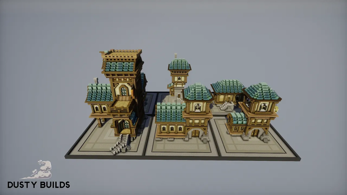 DustyBuilds | Blue Magical Houses | Pack 