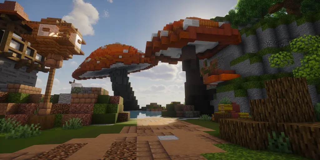 Ambercap Village | Minecraft Spawn Builds World screenshot 4