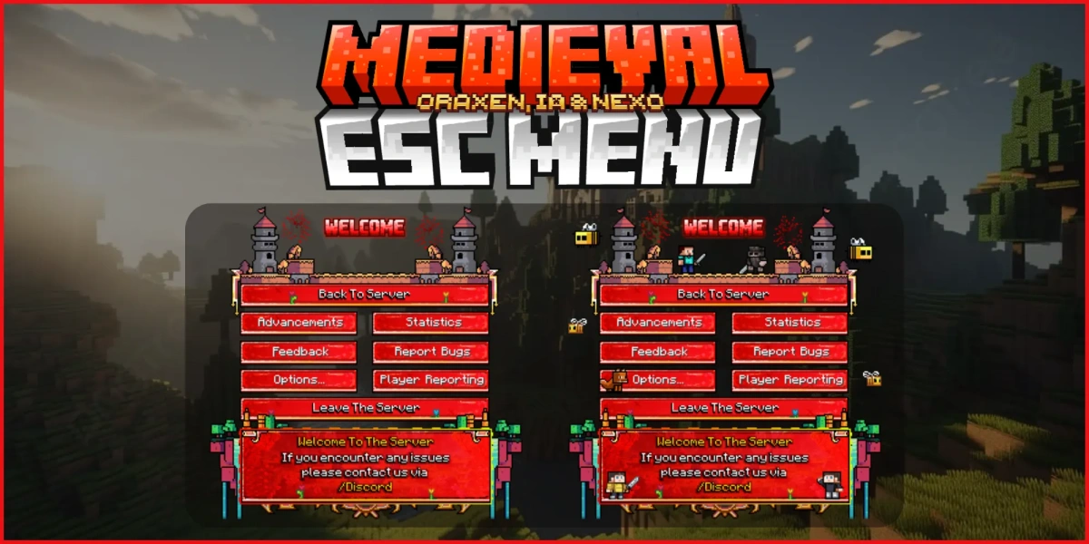 Medieval ESC Menu | Oraxen, IA & Nexo